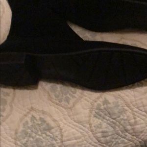 Over the knee black suede boots